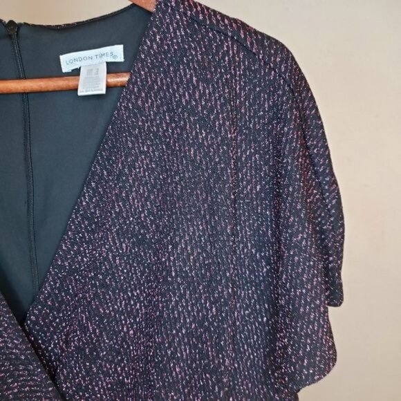 NWT London Times Two Tone Metallic Knit Jumpsuit Size 4 - Picture 6 of 8